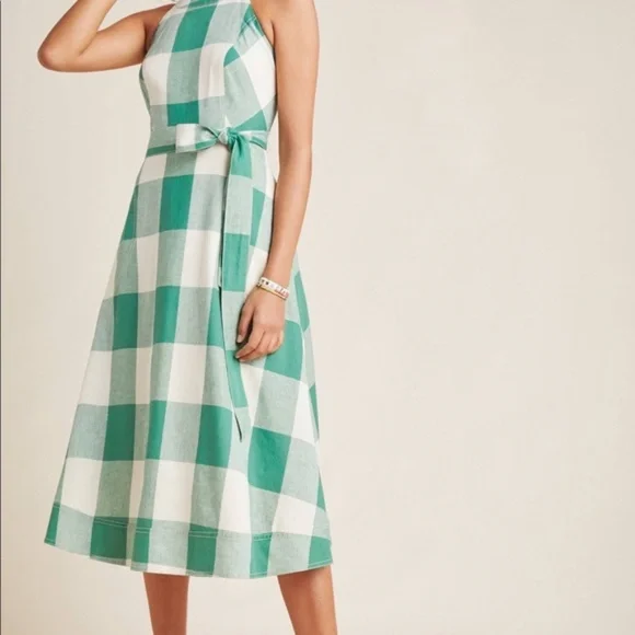 Anthropologie Gingham Dress. Size 2 - Picture 2 of 5